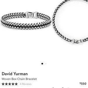 David Yurman woven box chain bracelet